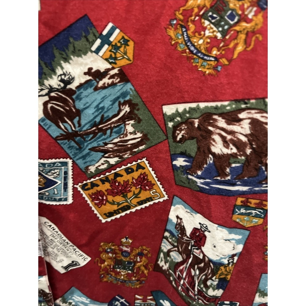Vintage Canadian Wool Rich 100% Cotton Button Down Shirt Conversation Starter M - Picture 3 of 5